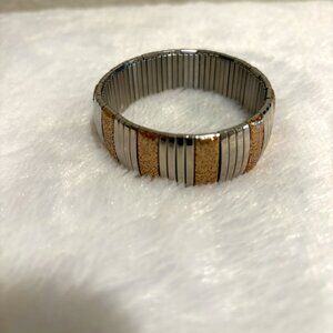 Milor Vintage Stainless Steel Stretch two toned  bracelet
